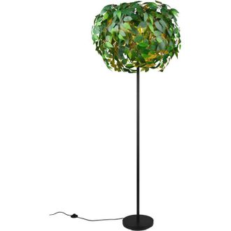 Reality Lampada da terra 3 luci, metallo e plastica, nero e verde, H 180 cm, Leavy