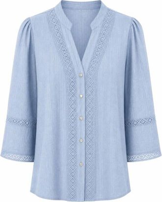 2-Biz Donna, Camicette, Blu, XL, new