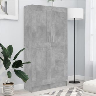 Berkfield Home Book Cabinet Concrete Grey 82.5x30.5x150 cm Engineered Wood