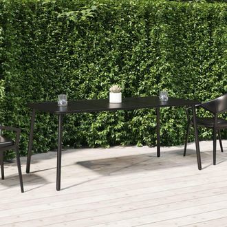 Berkfield Home Garden Table Anthracite 165x80x71 cm Steel in Black | Size: 165 x 80 x 71 cm