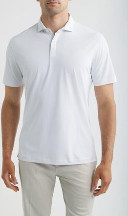 Johnnie-O Solid Mesh Performance Jersey Polo in White at Nordstrom, Size Xx-Large