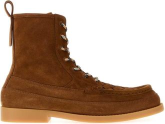 Bottega Veneta Brown Solid Suede Boots