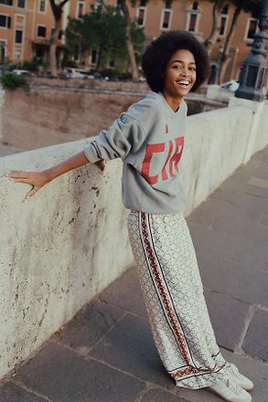 Maeve Silky Wide-Leg Pajama Pants