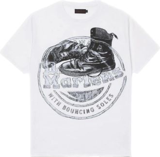 Dr. Martens Tops, Heren, Wit, M, Witte korte mouw T-shirt Ac 830100