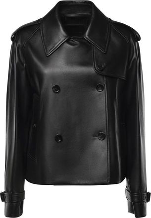 Burberry Leather Jassen - Dames - Leren en Su&egrave;de Jassen - Zwart - 2XS - Jassen