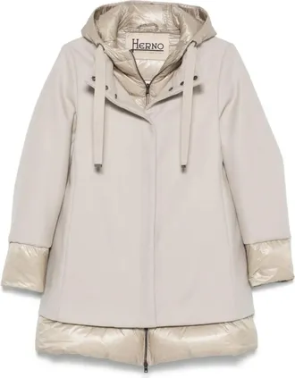 Herno White A-line Lightweight Coat