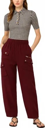 Ganni Twill Suiting Elastic Pants In Port Royale