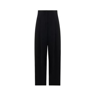 Alpha Studio Wide Trousers, female, Black, Size: M Pantalone Pince in Cadi