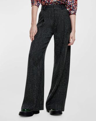 Smythe Pleated Wool-Blend Trousers