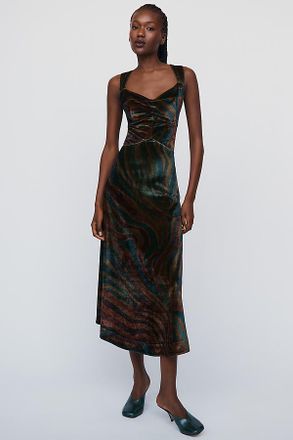 Maeve Jocelyn Velvet Midi Dress