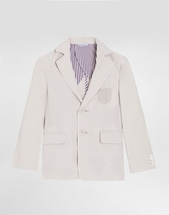 Dolce & Gabbana Deconstructed Linen Jacket - Man Beige 10 Years