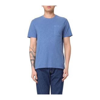 Brooksfield T-Shirts, male, Blue, M, Short Sleeve Pocket Tee