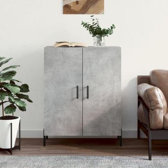 vidaXL Credenza Grigio Cemento 69,5x34x90 cm in Legno Multistrato - Vidaxl