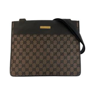Gucci Pre-owned GG Canvas Leather Shoulder Bag - - Pre-owned - Donna - Marrone - ONE SIZE