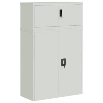 Berkfield Home File Cabinet Light Grey 90x40x145 cm Steel | Size: 90 x 40 x 145 cm