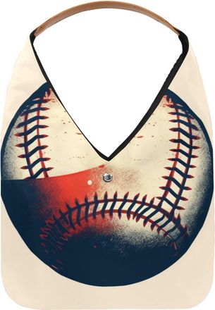 Generic Baseball Ball Background Reusable Lightweight Grocery Bags - Foldable Into Compact Pouch, Washable & Sturdy, Multipurpose for Shopping and Travel