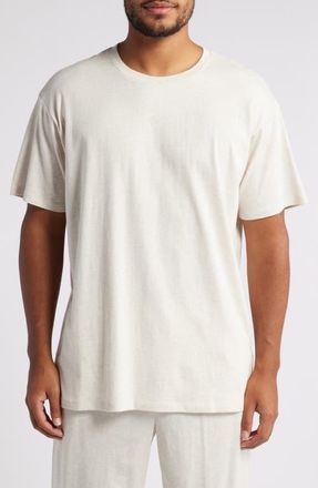 Nordstrom Cotton & Modal Crewneck T-Shirt in Beige Oatmeal Lt Heather at Nordstrom, Size X-Large