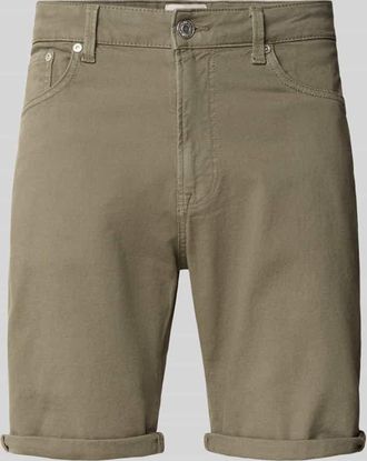 Jack & Jones Jack & Jones Jeansshorts mit Umschlag und Eingrifftaschen Modell RICK ALLEN in Oliv, Gr&ouml;&szlig;e XXL