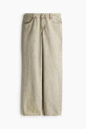 H&M Straight Regular Jeans - Beige