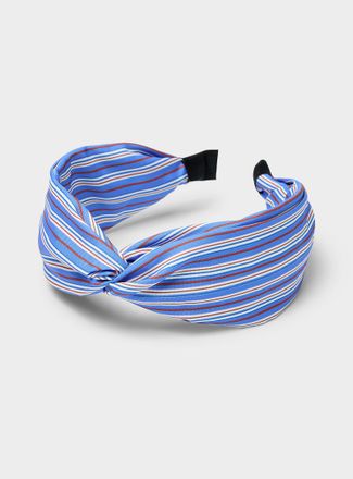 Simons Womens Striped knotted headband