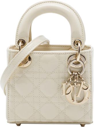 Dior Pre-owned Dior Micro Patent Cannage Lady Satchel Ladies 0ZG12COF48ME2RSZ