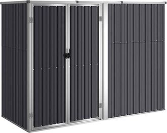 vidaXL Cobertizo de herramientas jardín acero galvanizado 225x89x161cm Vidaxl