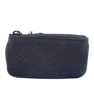 Louis Vuitton Black Leather Coin Purse/Coin Case (Pre-Owned)