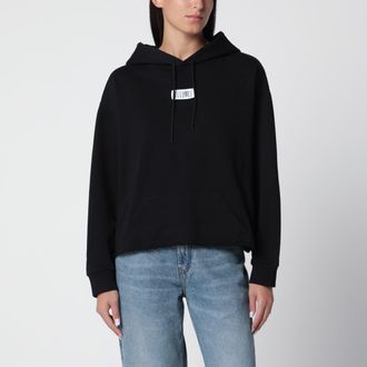 Maison Margiela Felpa con cappuccio con Patch Numeric Logo nera