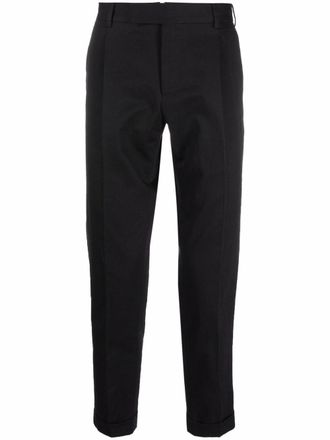Pantaloni Torino slim-cut chinos - men - Cotton/Linen/Flax - 46 - Black