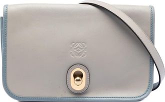 Loewe Pre-owned LOEWE Bicolor Leather Anagram Ines Flap Crossbody Ladies 234M46N205IWRZFY