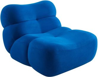 Sweeek Sill&oacute;n envasado al vac&iacute;o de tela, azul el&eacute;ctrico