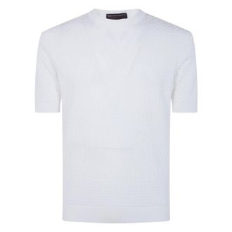 FILIPPO DE LAURENTIIS Trui met ronde hals - Heren - Truien - Wit - Maat: 2XL