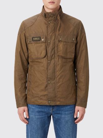 Barbour Giacca in cotone cerato impermeabile con collo alto e logo