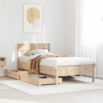 vidaXL Vidaxl - Estructura De Cama Sin Colch&oacute;n Madera Maciza De Pino 90x190 Cm