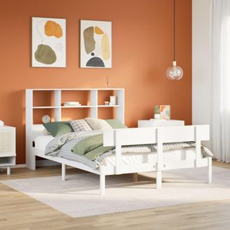 Berkfield Home Bookcase Bed without Mattress White 160x200 cm Solid Wood Pine