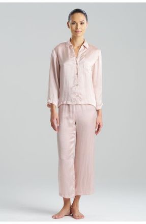 Natori ASHLEY Icon Notch PJ Set in Shell Pink at Nordstrom, Size X-Large