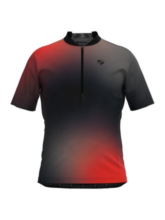 Ziener Radtrikot ZIENER NEMIC-Z, Herren, Gr. 50, schwarz (schwarz. rot), Obermaterial: 100% Polyester; Obermaterial 2: 90% Polyester, 10% Elasthan, Trikots R