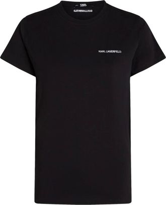 Karl Lagerfeld T-shirt con ricamo - Nero