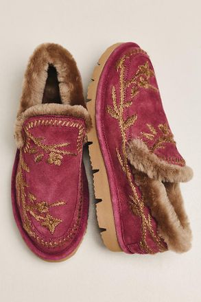 Laidbacklondon Jude Blossom Embroidered Slippers