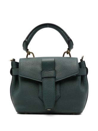 Lancel Handbag Green Leather Charlie Mini