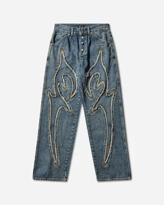 Thug Club Tribal Denim Pants Blue