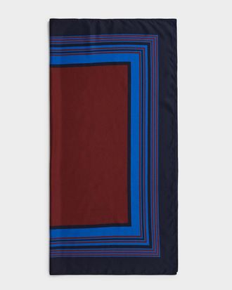 A.L.C. Albers Print Silk Scarf