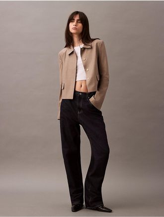 Calvin Klein Womens Refined Stretch Jacket - White - 10