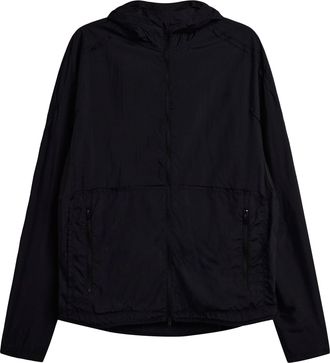 Yohji Yamamoto Lightweight Black Hooded Jacket with Flap Detail