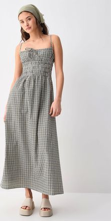 Rhythm Womens Antibes checkered maxi dress
