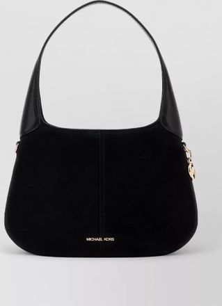 Michael Kors alice suede shoulder bag gold tone