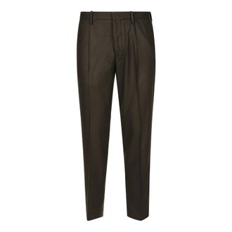 Hindustrie Broeken, Heren, Groen, S, Wol, Elegante Chino Broek