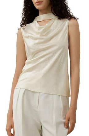 LilySilk Ying Jacquard Silk Tank in Lily White at Nordstrom, Size X-Small