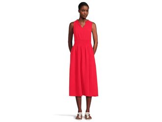 Mod-o-doc Smocked Waist Midi Tank Top Dress Womens Dress Rich Apple : LG (US 12-14), Cotton