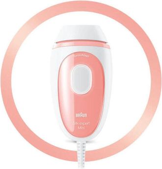 Braun Depiladora Depiladora Luz Pulsada Ipl Ipl Pl1000 Rosa, Blan
